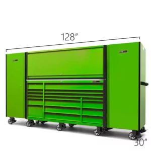 Tool Vault Elite 72" 23 Drawer Roller Cabinet w/ Hutch and 2 Side Lockers