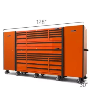 Tool Vault Elite 72" 36 Drawer Roller Cabinet w/ Top Chest and 2 Side Lockers